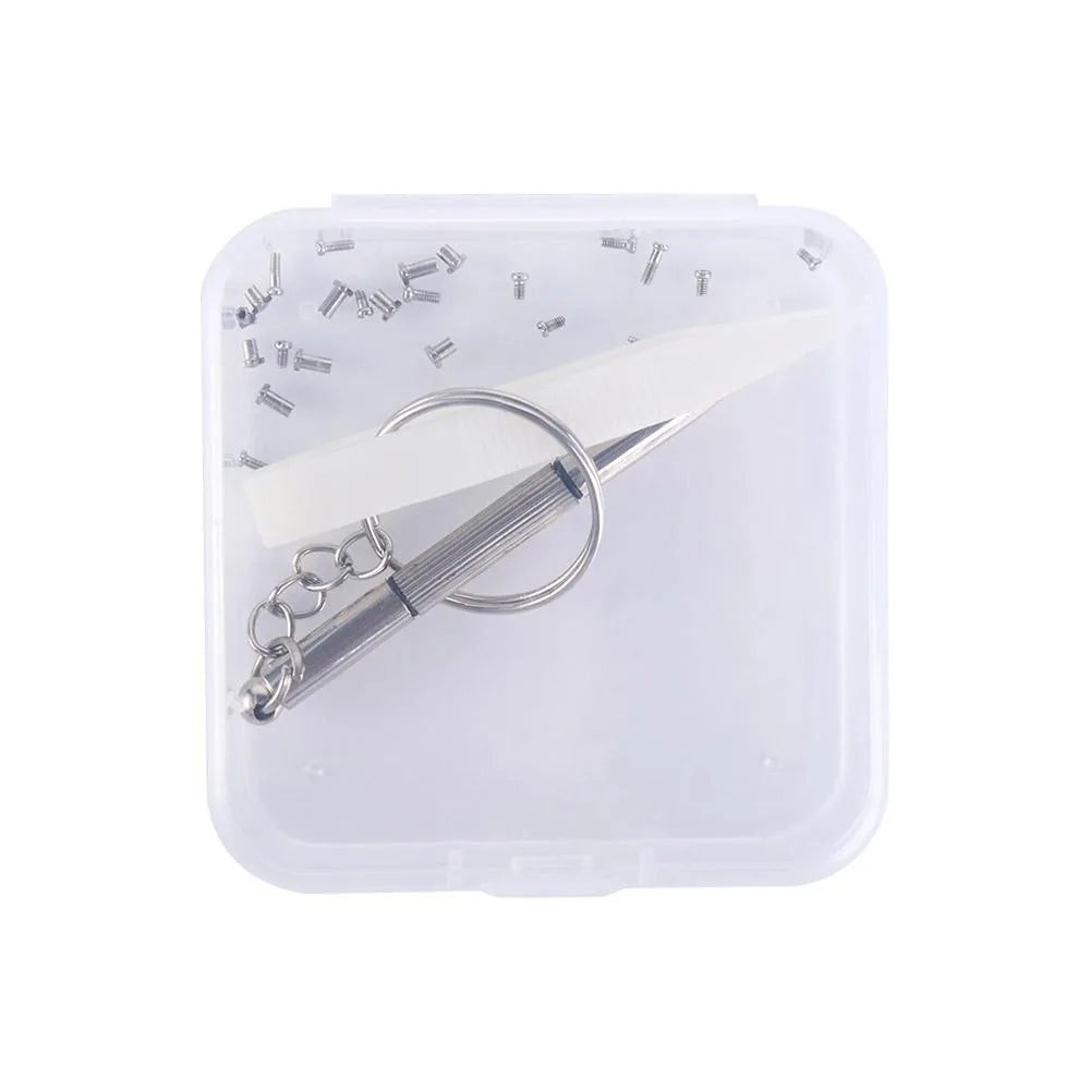 Screws Replacement With Tweezers Sun Glasses Nuts Glasses Screws Sets Eyeglass Nose Pads Sunglass Repair Tool Glasses Screws