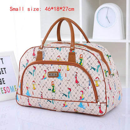 2022 Fashion Cartoon Print Travel Bags for Women Large Travel Handbag Men Weekend Multifunctional Duffle Bag Shoulder Travel Bag