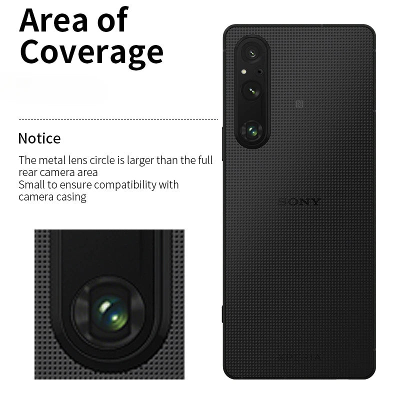 For Sony Xperia 1 V 10 V Metal Aluminum Camera Lens Protector Camera Lens Cover Case Protective Film For SONY Xperia1V Xperia10V