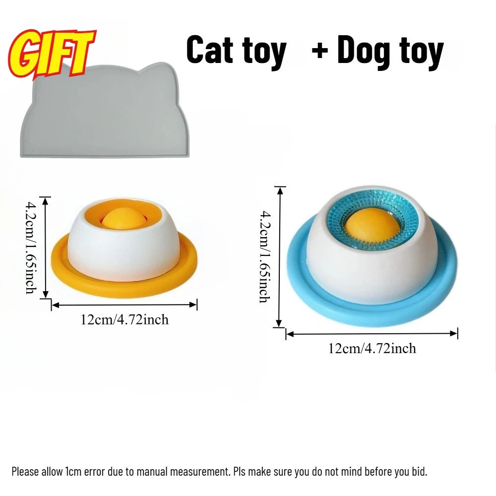 Dog Stimulation Toys Pet Lick Mat Slow Feeder Yogurt Licking Plate Interactive Cats Dog Snack Bowl Tiring Bowls Dental Care Tool