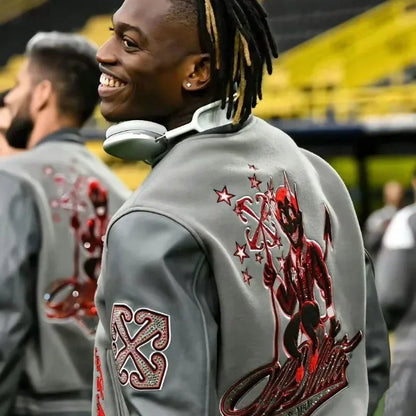 Bright Brick Craft Embroidered Jacket Women Mens Bomber Coats Thick Cotton Bomber Jacket American Veste Baseball Homme Jackets
