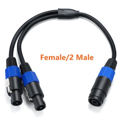 Speakon Splitter 1 To 2 Splitter Y Cable Speaker Break Out Cable Speakon Female Male To Dual Male Extension SOUND Cable