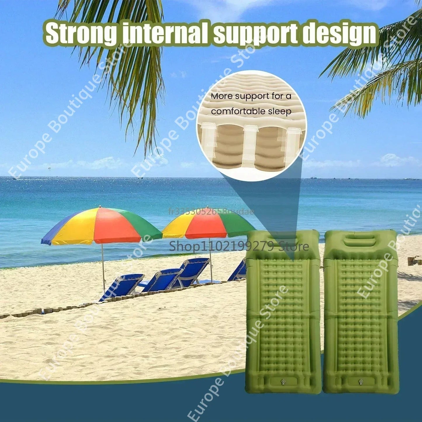 Outdoor Thicken Camping Mattress Ultralight Self-inflating Air Mattress Built-in Inflator Pump For Travel Hiking Fishing