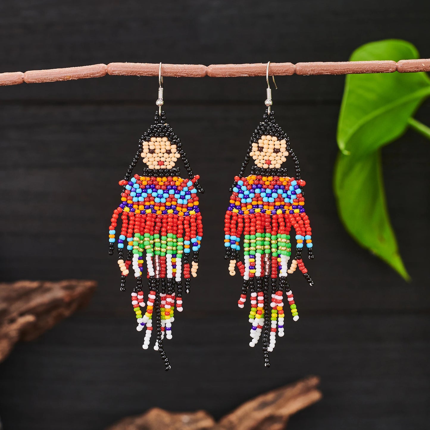 Bohemian Tassel Earrings, Character Earrings, Boy and Girl Earrings Couple Earrings