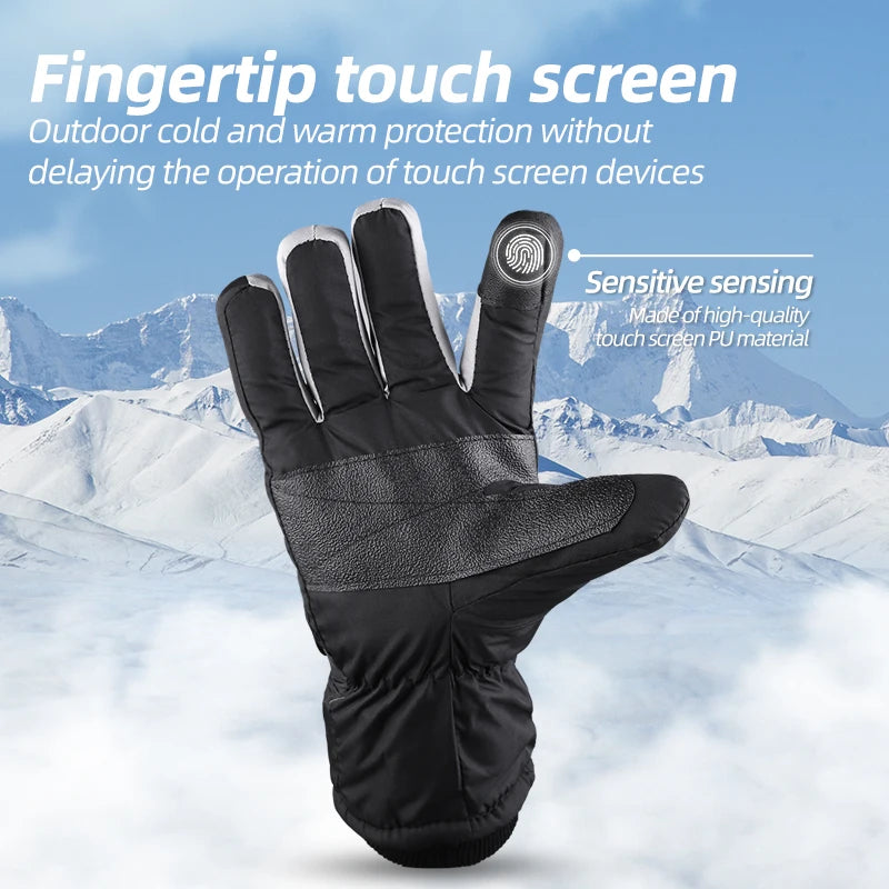 Winter Warm Snow Gloves Waterproof Ski Gloves Thermal Touch Screen Gloves Sport Cycling Gloves Outdoor Warm Motorcycle Gloves