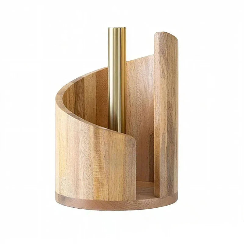 Mountain Wooden Paper Towel Holder, Wood Paper Towel Stand, Dispenser Rack, Holder Stand for Kitchen Roll Organize for Dining