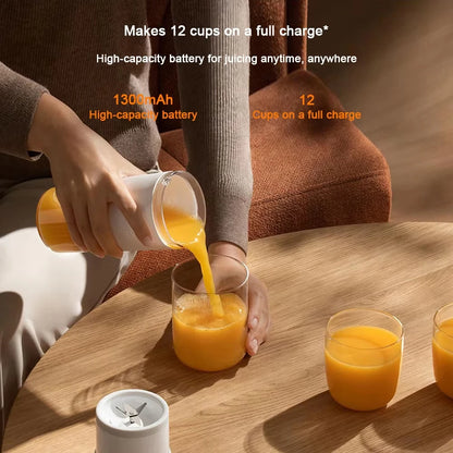 XIAOMI MIJIA Portable Blender Multifunctional automatic cleaning 300ML Capacity Mixer Cup Juicer Machine Mixing cup,19,500RPM