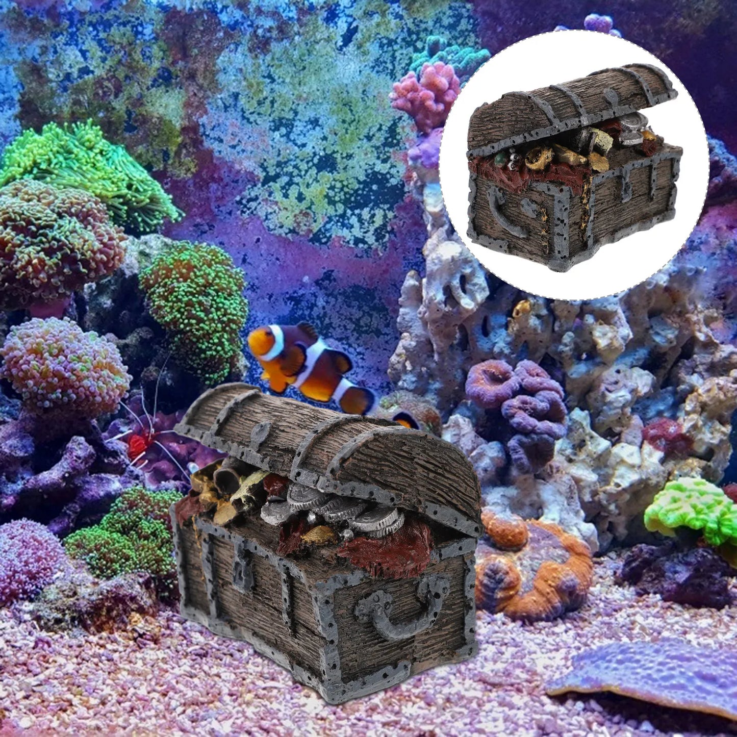 Aquarium Decor Small Fish Ornaments Figurines Resin Decoration Decorative Statues Landscape Centerpiece