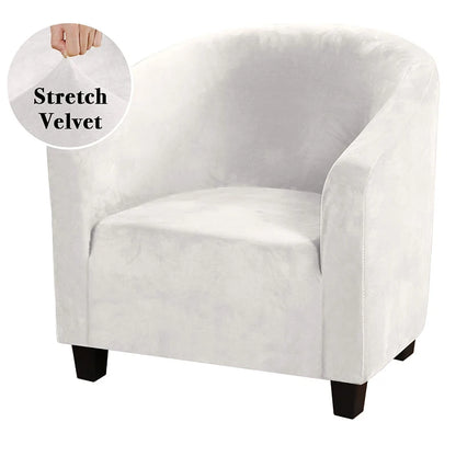 Velvet Club Chair Covers for Armchairs Stretch Sofa Slipcovers Removable Sofa Couch Cover for Bar Counter Living Room Reception
