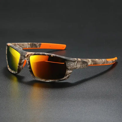 New Sunglasses for Men Sport Polarized Square Frame Camouflage Sun Glasses Driving Fishing Cycling Skiing Sun Eyewear UV400