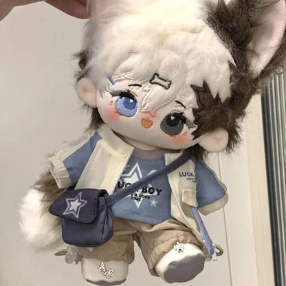 Hoodie 20cm Plush Toy Clothes Overalls Shoulder Strap Cotton Doll Clothes Sportswear Mini Plush Toy Clothes Doll Accessories