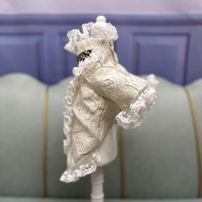 Handmade Dog Clothes Pet Supplies European Royal Palace Vintage  Handsome Jacket Suit Classic Lace Cuff British French Style