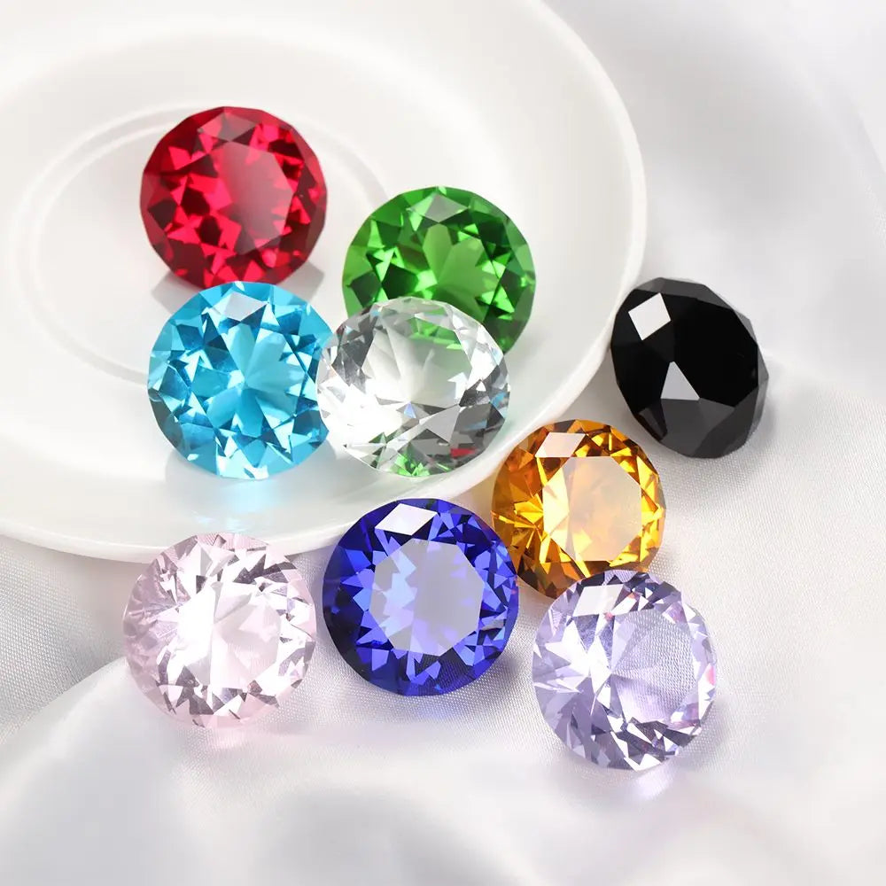30mm Colorful Crystal Diamond Happy Birthday Wedding Decoration Event Party Supplies