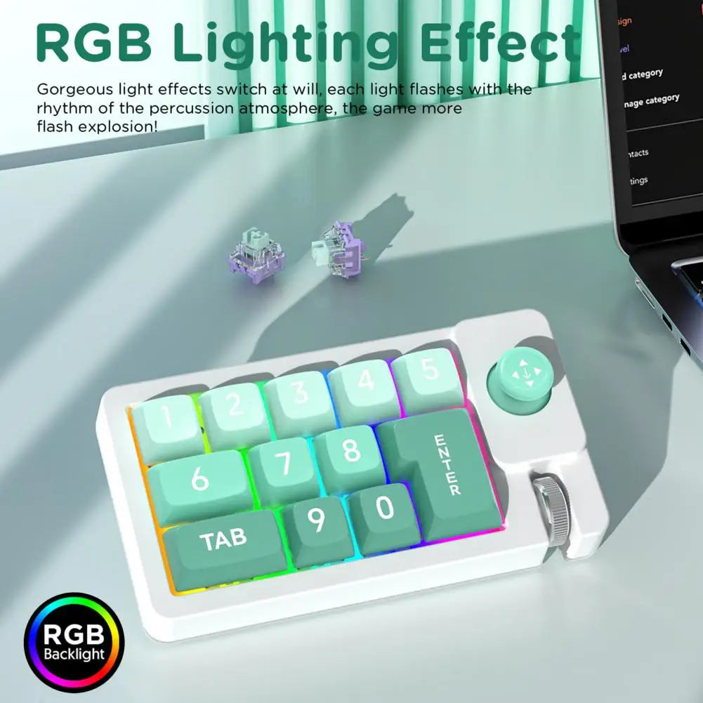 Dual Switch Gaming Keyboard Rgb Gaming Keyboard with Hot-swappable Mechanical Programmable Macros Joystick Ideal for Gamers