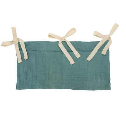 Baby Crib Organizer Cot Caddy Bed Storage Bag 2 Pockets Bedside Hanging Diaper Nursery Organizer for Diapers Toys Clothing