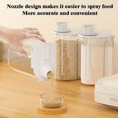 2.5L Covered Moisture-proof Sealed Storage Container - Used for Grain, Nut, Flour, Rice Food Storage Boxes