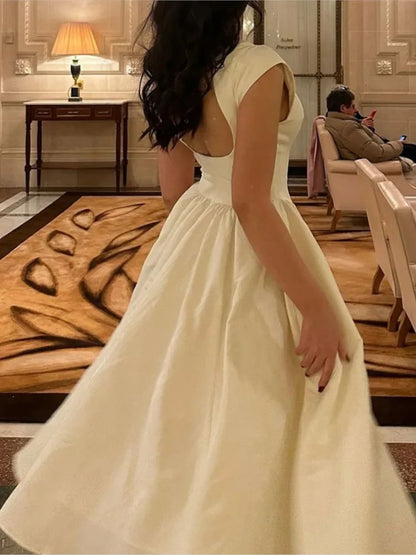 ONEBLING Elegant Women Party Dress 2025 Summer Sleeveless Backless Slim Midi Long Dress A Line Folds Swing Prom Dress Y2K