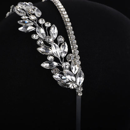 Silver Trendy Handmade Bridal Hair Accessories Princess Queen Crown Wedding Head Jewelry Flower Tiare Headdresses For Women