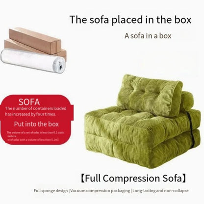 2026 New Vacuum Compressed Lazy Sofa - A Single-person Sofa with Foldable Sleepable and Lieable Sponge Particles