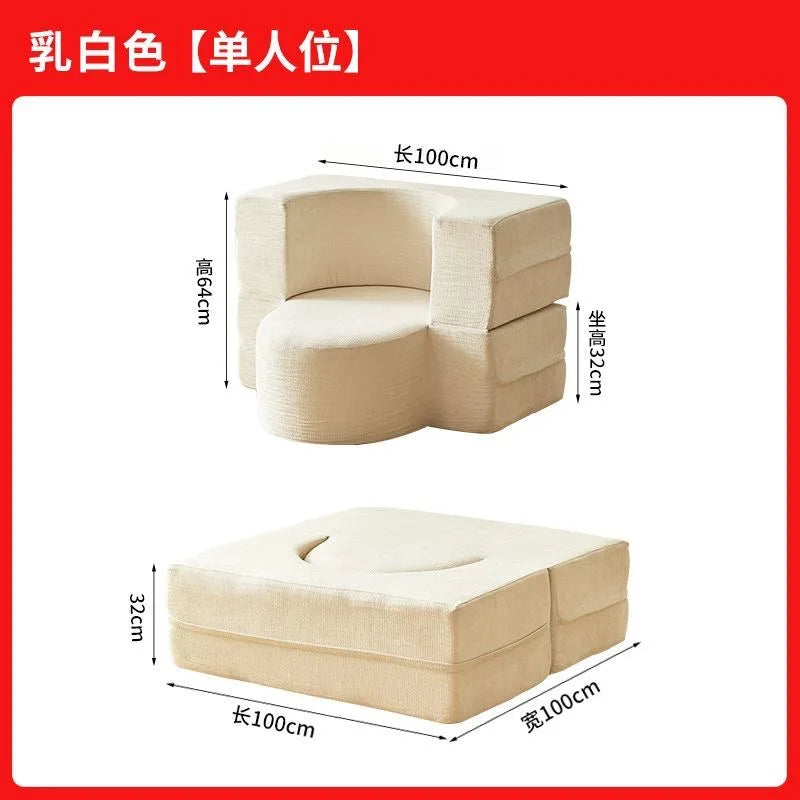 Living Room Sofas Vacuum Compression Sofa Pure Sponge Single Multifunctional Foldable Special Shaped Sofa Bed Furniture