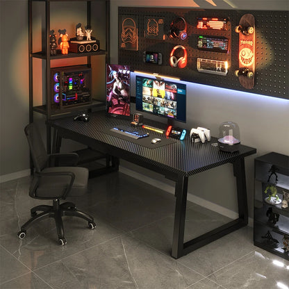 Gaming Desk, Carbon Fiber Computer Desk, Office Home Games, Desktop Desk