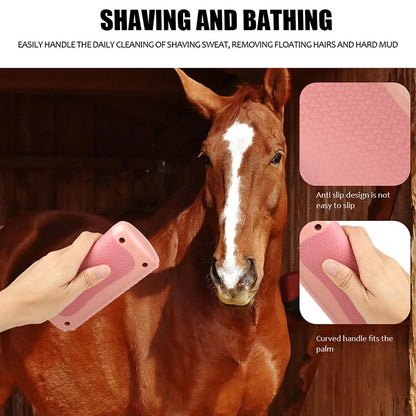 Pet Grooming Comb - Hair Removal Brush for All Types of Fur Animals Beauty Float Hair Removal Comb Horse Sweat Scraper Pet Suppl