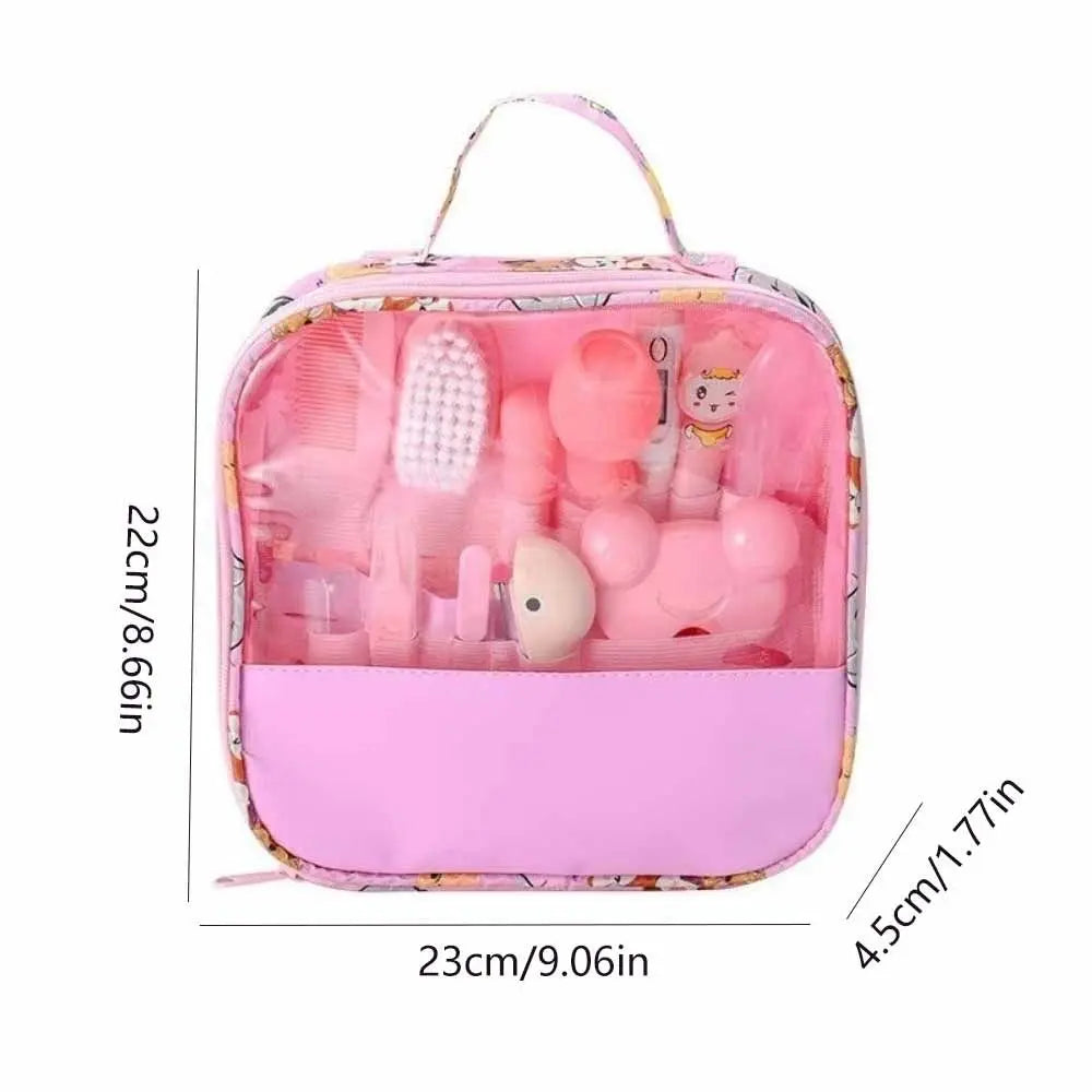 13Pcs/Set Multi-functional Baby Care Kit Hair Wash Brush Nail Clipper Newborn Care Essentials Comb Nasal Aspirator