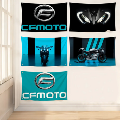 CFMoto Fashion Brand Motorcycle flag Art Sci Fi Room Home Decor Wall Mount Home Decor Banner