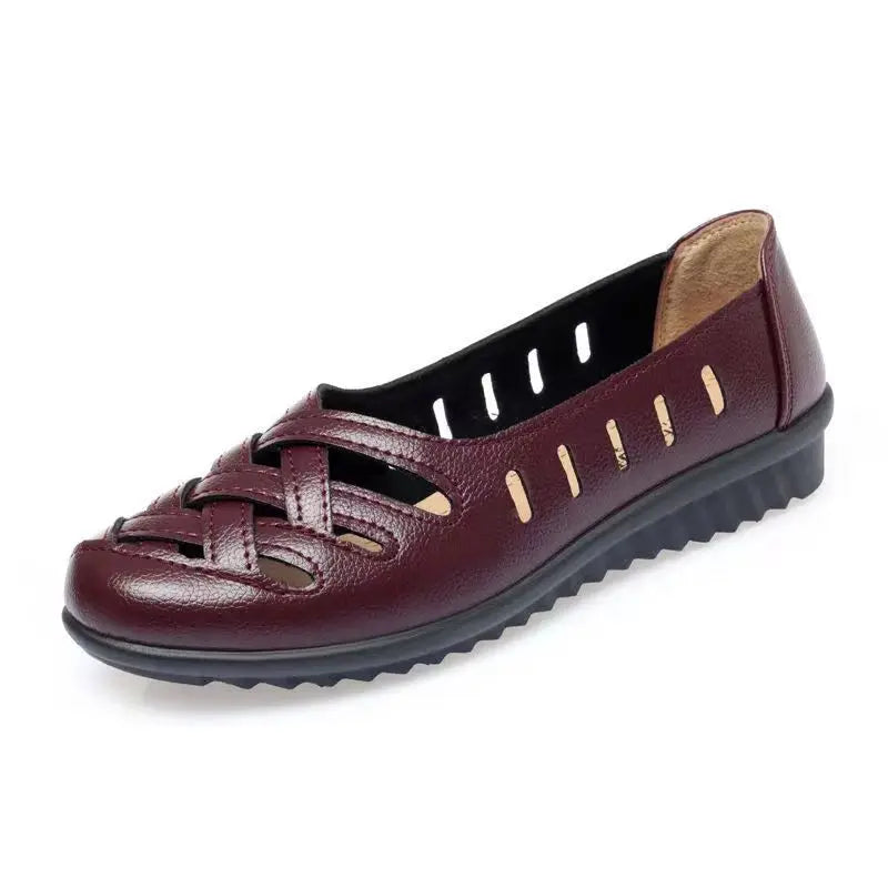 Flats Female Braided Shoes Summer 2024 New Arrival  Leather Flats Woman MoccasinsLoafers Mom Casual Shallow Shoes Women