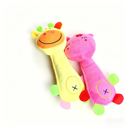 Popular creative cute animal shaped dog toys bite resistant pet grinding teeth cleaning interactive toys