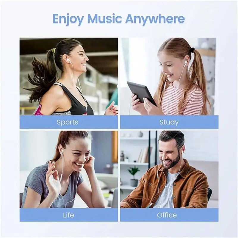 Original Wired Earphones For iPhone 16/15/14/13/12/11 Pro Max 7/8Plus XR/XS/X iPad In-Ear Earbuds Lightning USB-C 3.5mm Earphone