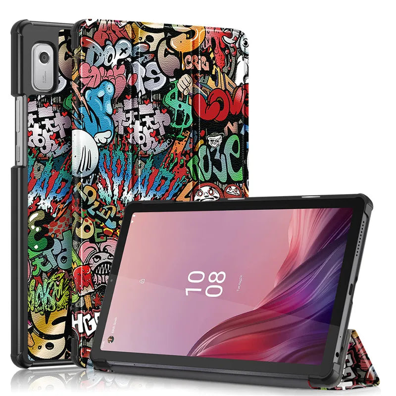 Coque For Lenovo Tab M9 Case 9" Tri-Fold Leather Magnetic Stand Tablet Funda For Lenovo M9 Lenovo Tab M9 tb310fu Smart Cover