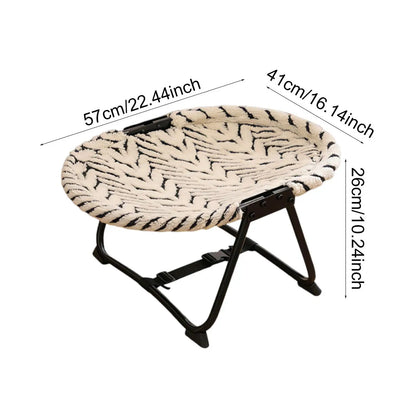Elevated Pet Bed Folding Iron Frame Puppy Bedding with Storage Bag for Small Dogs and Cats Home Use