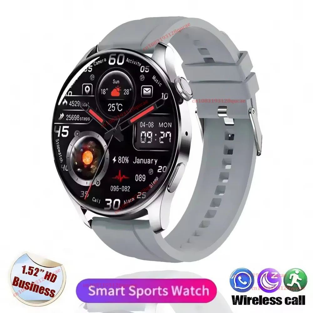 2026 New Smart Watch Men AMOLED HD Screen GPS Motion Trajectory Heart Rate Bluetooth Calls SmartWatch Waterproof For Android iOS
