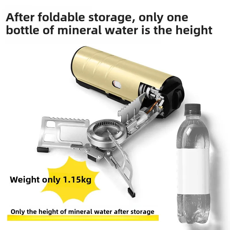 Outdoor Accessories: Folding Gas Stove Lightweight Portable Stove with One-Second Expansion for Camping Hot Pot Tea Stove