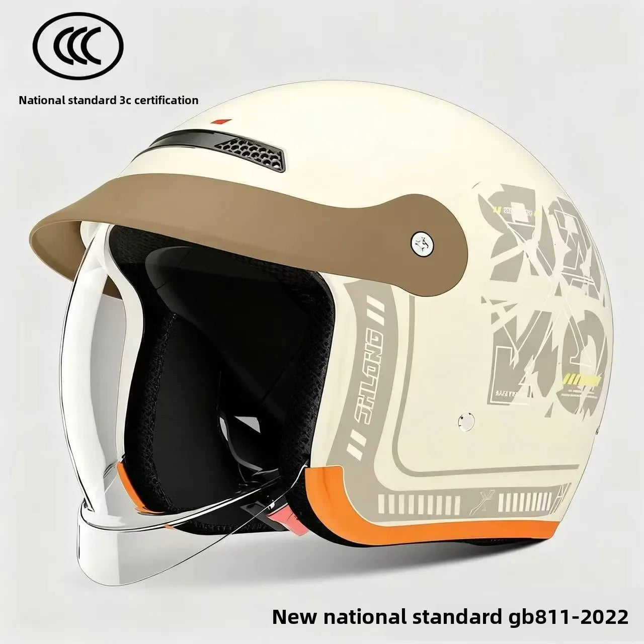 Electric Vehicle Motorcycle Warm Half Helmet, Certified Windproof, Unisex Four-season Safety Helmet
