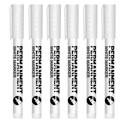White Paint Pen for Rock Painting,Stone,Ceramic,Glass,Wood,Tire,Fabric,Metal,Canvas. Set of 3/6 Acrylic Paint White Marker