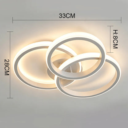 Modern LED Ceiling Light for Living Room Bedroom Hallway Lamp Square Round Chandelier Indoor Lighting Fixture