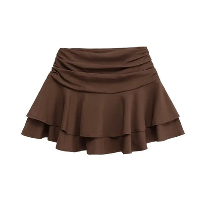 Casual Summer 2025 Women's Midi Skirt with Lace Hemline in Tee Colors A-Line Silhouette Slim Fit Sle for Casual Ocns