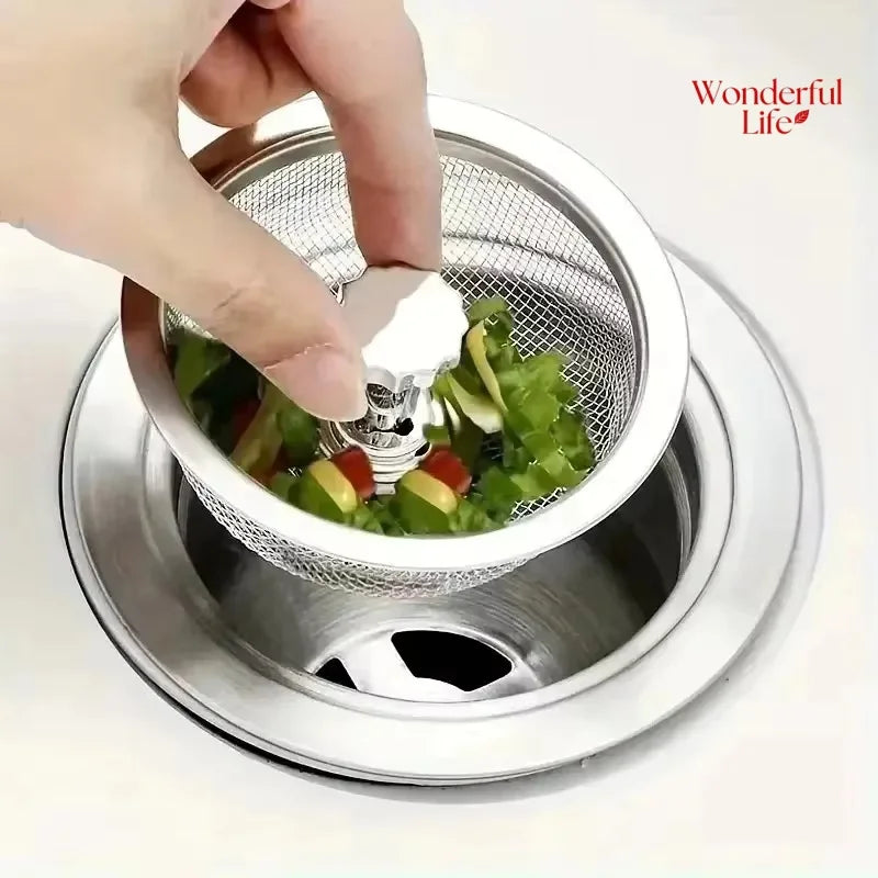 2Setc Drain Basket Kitchen Sink Strainer Set With Handle Stopper Me Handle Stopper Kitchen Sink Strainer Stainless Replacement