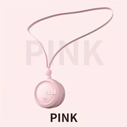 Portable Neck Fan (USB Rechargeable) – Mini Hands-Free Fan with Powerful Airflow & Quiet Operation; Suitable for Outdoor Use