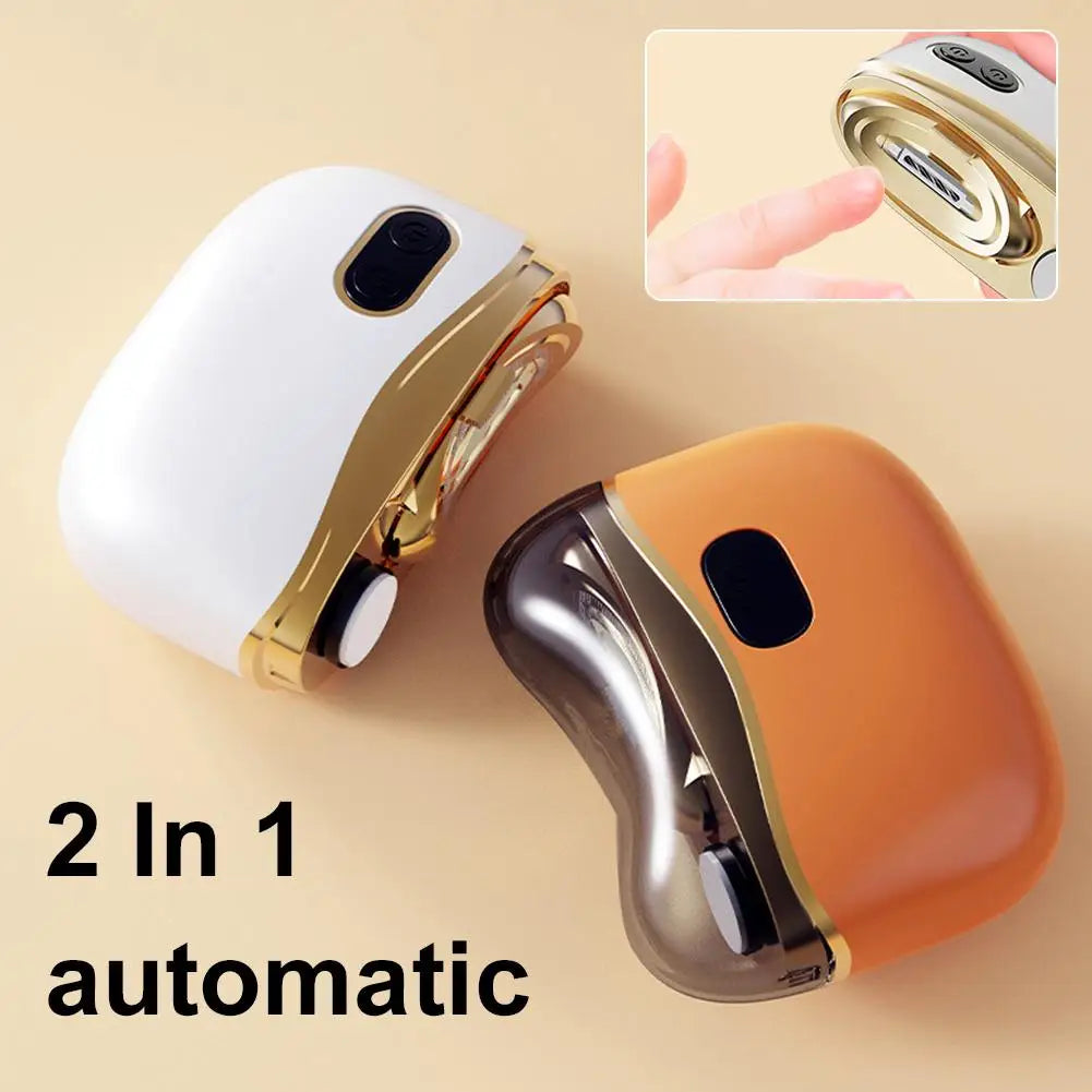 Electric Nail Clipper Polisher, Electric Nail Polishers With Light , File Organizers, for Adult Baby Fingernail Toe Scissors