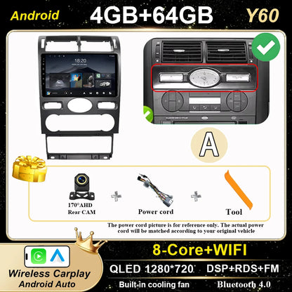 Android 16 GPS Navigation  For Ford Mondeo 2004 -2007 Auto Multimidia Video Player Carplay Head Unit Radio Stereo Car Dvd WIFI