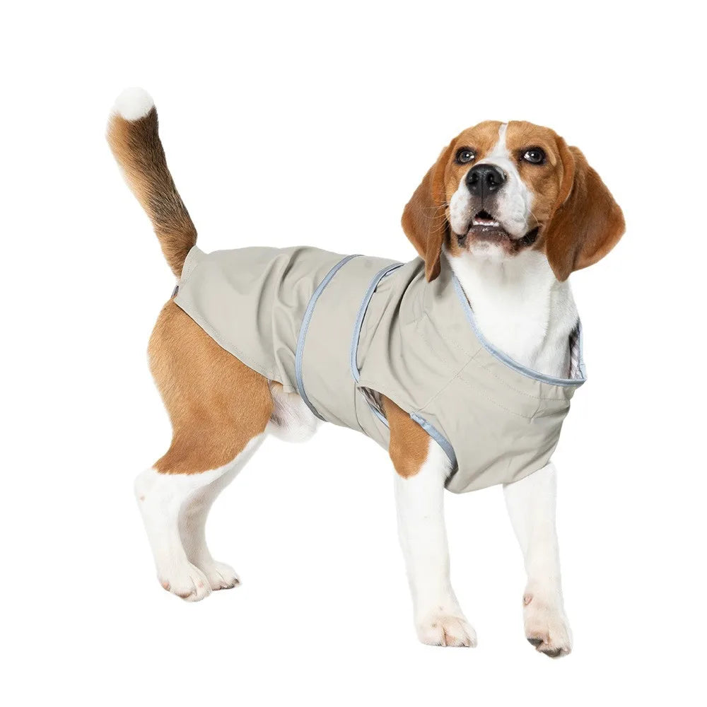 Pet clothing Pet dog raincoat Autumn and winter waterproof dog jacket Household large and medium-sized dogs wear pet coat