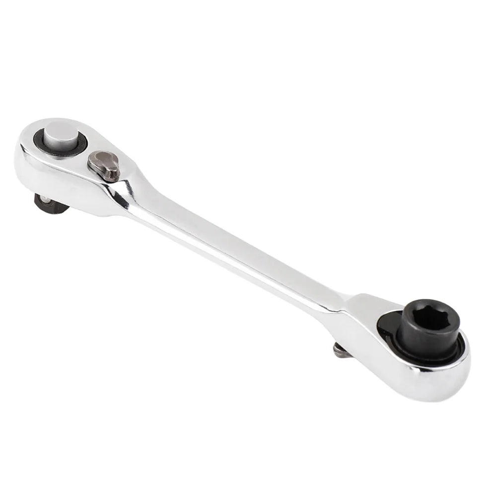 Socket ratchet wrench + screwdriver bit ratchet wrench 2-in-1, small size, suitable for narrow working environment hand tools