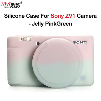 for Sony ZV1 Camera Soft Silicone Case Body Cover Protector Frame Skin for Sony ZV1 Camera ZV1 Glass Film Screen Protector