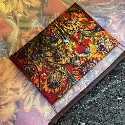 Fashion Oil Painting Style Sunflower Shopping Bag Grocery Store Foldable Large Handheld Shoulder Bag Women's Tote Bag Handheld