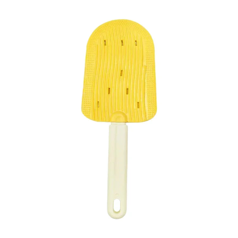 Dual-Sided Pet Grooming Brush: Detangling & Shedding Tool on One Side, Gentle Massage Bristles on the Reverse - for Pets