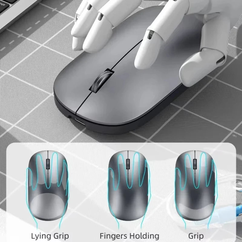 Lenovo Wireless Bluetooth Mouse 2.4G Dual Mode Type-C Charging Silent Ergonomic Portable Laptop Office Gaming Universal Mouse