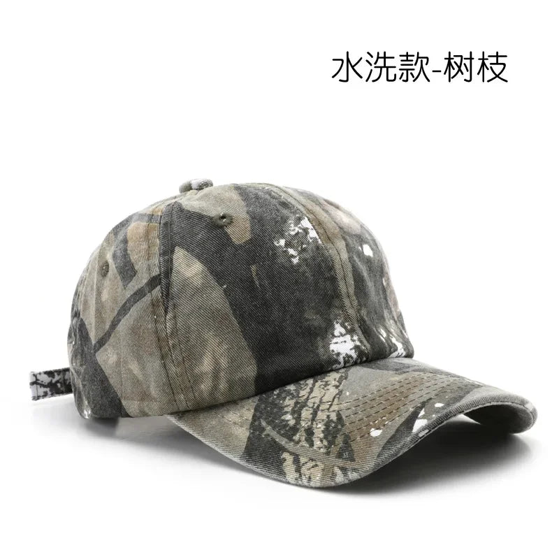Japanese Style Street Tide Brand Soft Top Camouflage Baseball Cap Female Face Little Wild Peaked Cap
